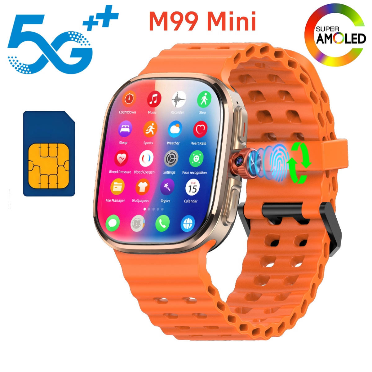 Smartwatch Faces - Мини-смарт-часы M99 с поддержкой 5G, Android