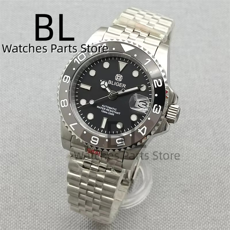 Ceramic Link Bracelet - BLIGER 40 мм мужские часы NH35