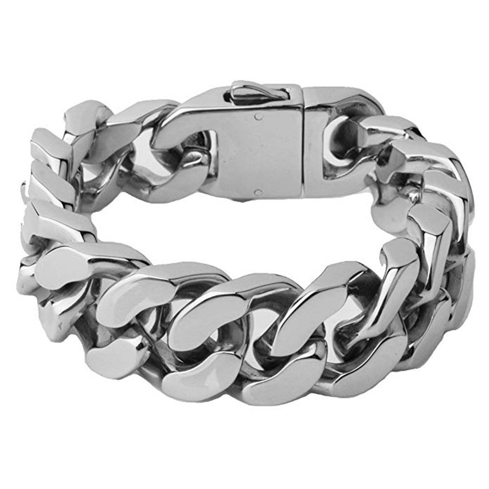 Ceramic Link Bracelet - 20 мм тяжелый панк ретро кубинский