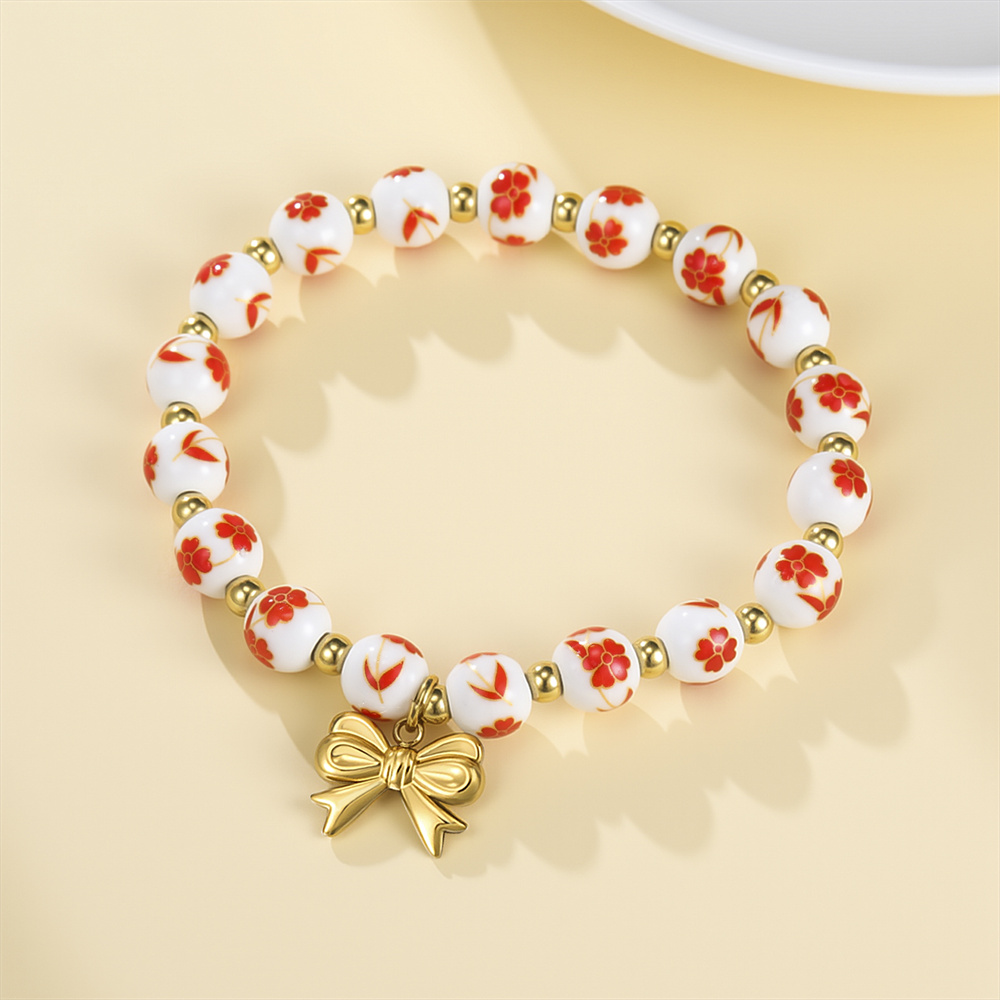 Ceramic Link Bracelet - Красочные керамические браслеты с бусинами для
