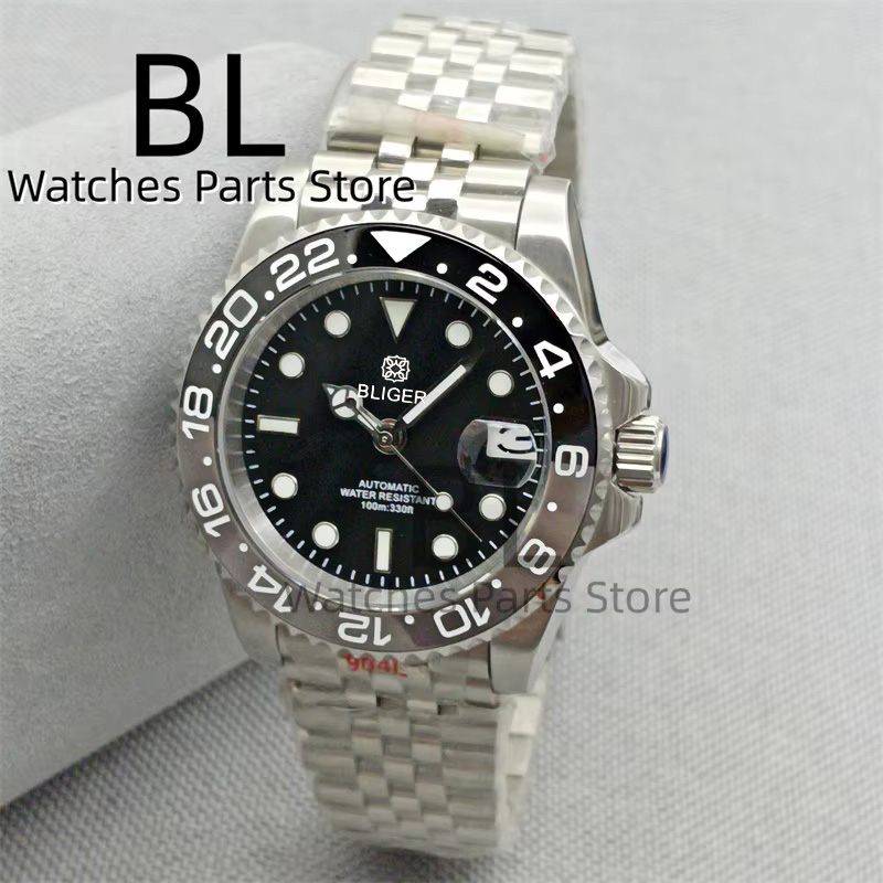 BLIGER 40 мм мужские часы NH35 – обзор и цена Ceramic Link Bracelet