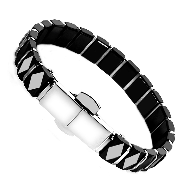 Белые и черные мужские браслет – обзор и цена Ceramic Link Bracelet