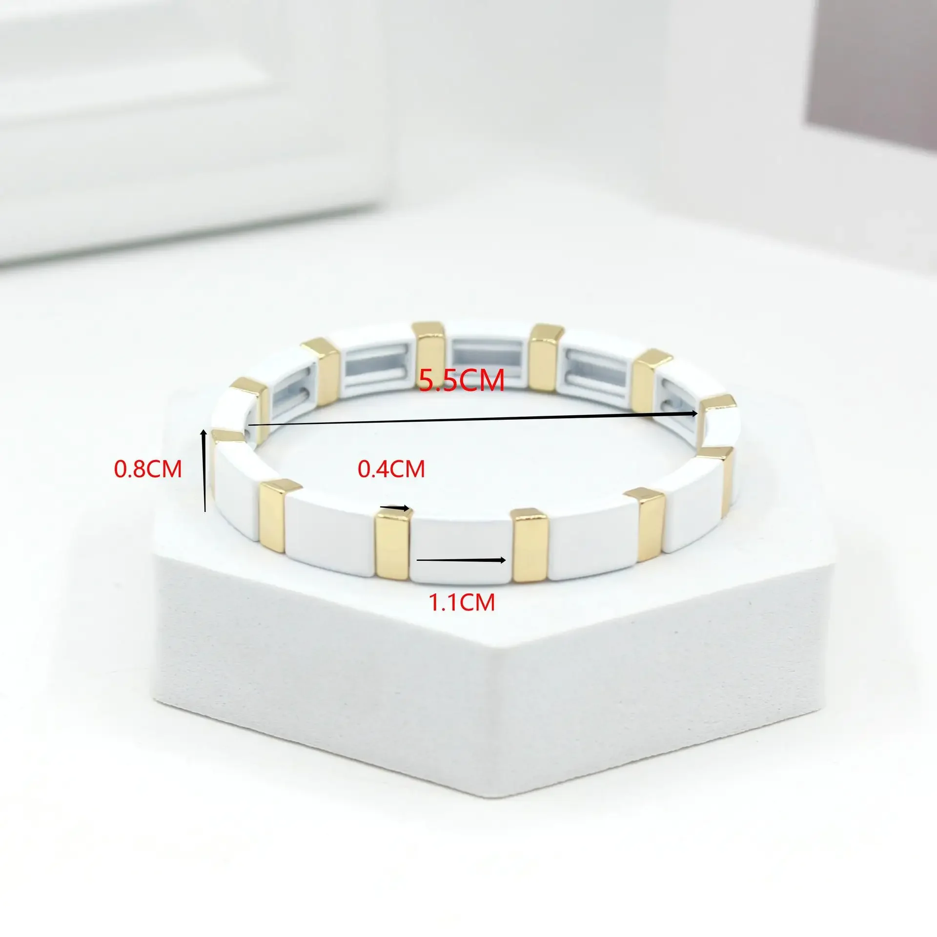 Богемная эмаль, белый холодный – обзор и цена Ceramic Link Bracelet